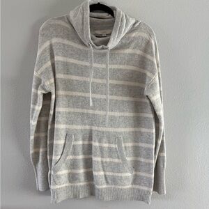 LOFT Gray Striped Women's Sweater